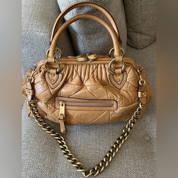 Marc Jacobs Stam Vintage Y2K Chain Strap Quilt Patch Satchel Handbag $1495 RARE - Picture 2 of 11